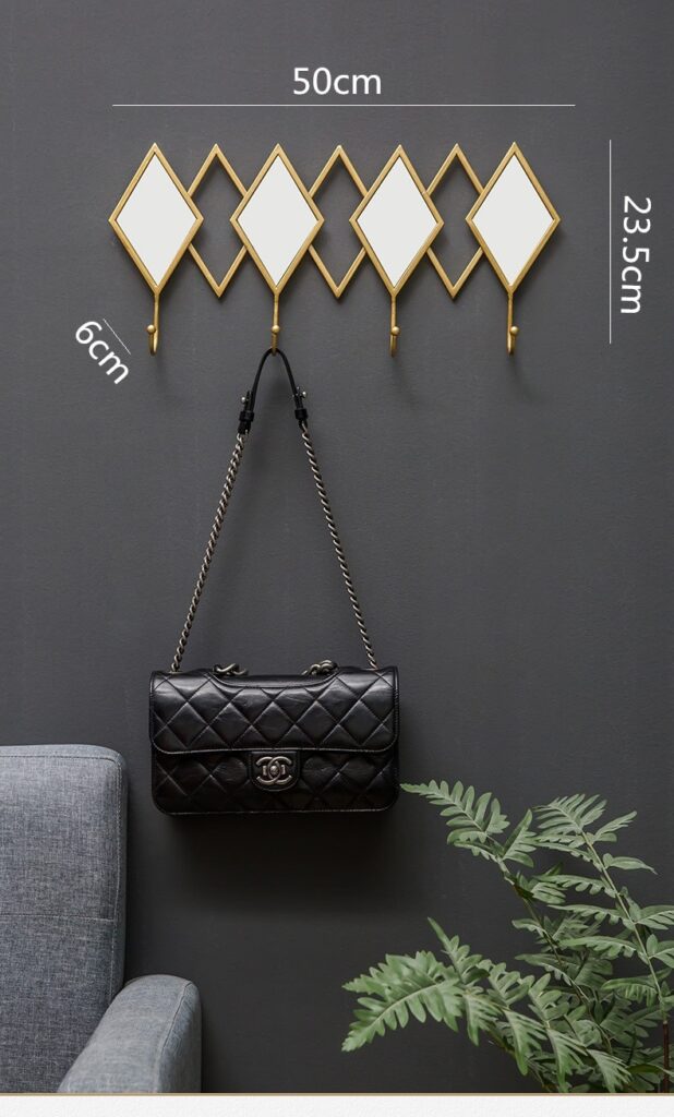 Porte-manteau Mural Avec Miroir Et 2 étagères - Style Chêne Artisanal, 90x10x50 Cm - En Bois D'ingénierie, Pour Intérieur